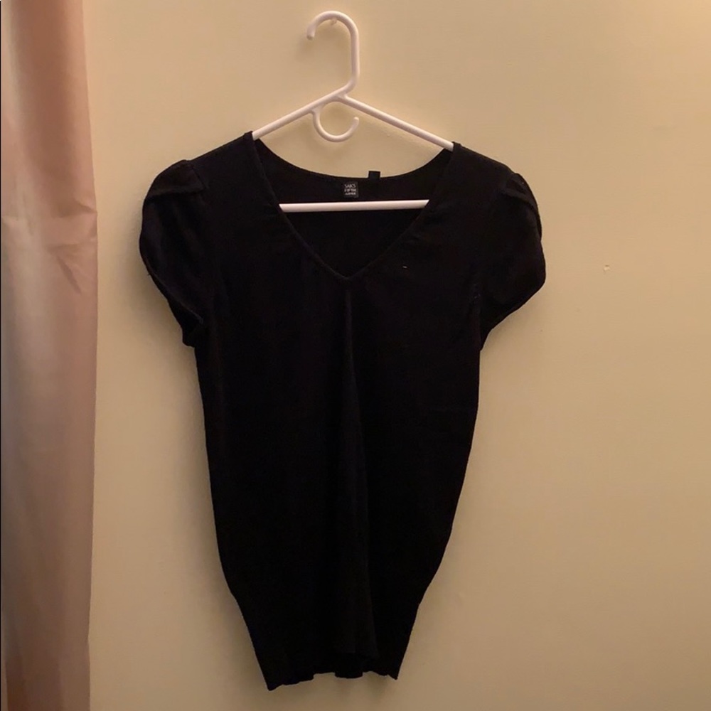 SAKS FIFTH AVENUE black blouse